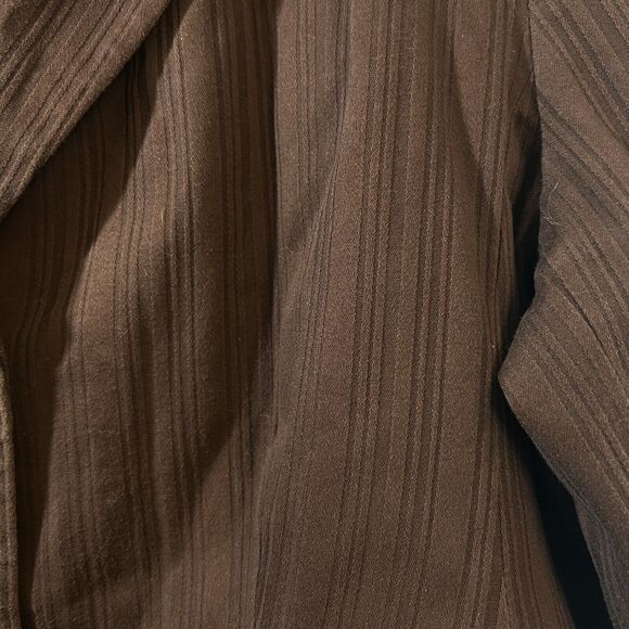 Cato 3 Button Blazer Sz 22W Cotton Blend Textured Brown Corpcore Career Chic - Picture 4 of 8